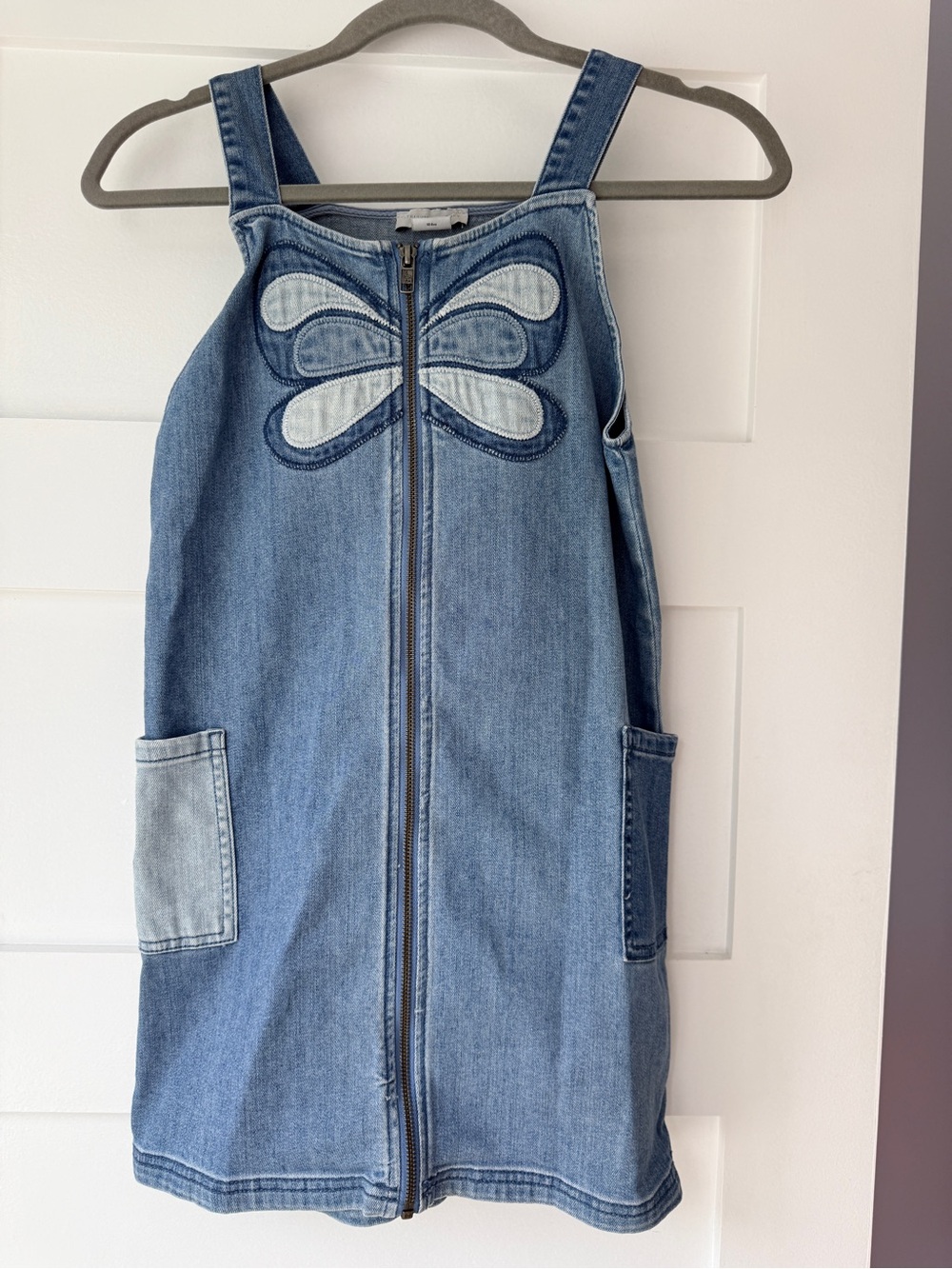 Stella McCartney Kids Blue Denim Butterfly Pinafore